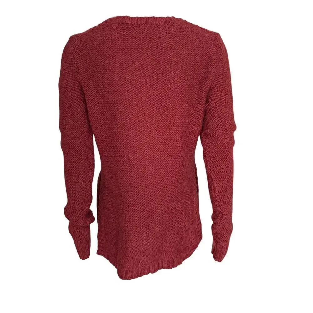 Madewell Firelight Cable Knit Pullover Sweater in a wool and alpaca blend size M